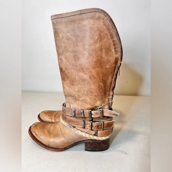 Freebird By Steven Women’s Drove Sz 6 Leather Distressed Brown Boots Western - Picture 5 of 9